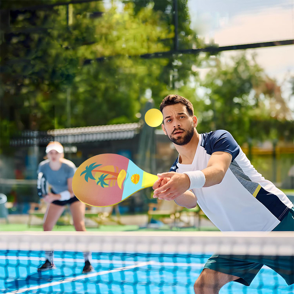 Cartoon Thickened Beach Badmin - Badminton Photo recension och pris
