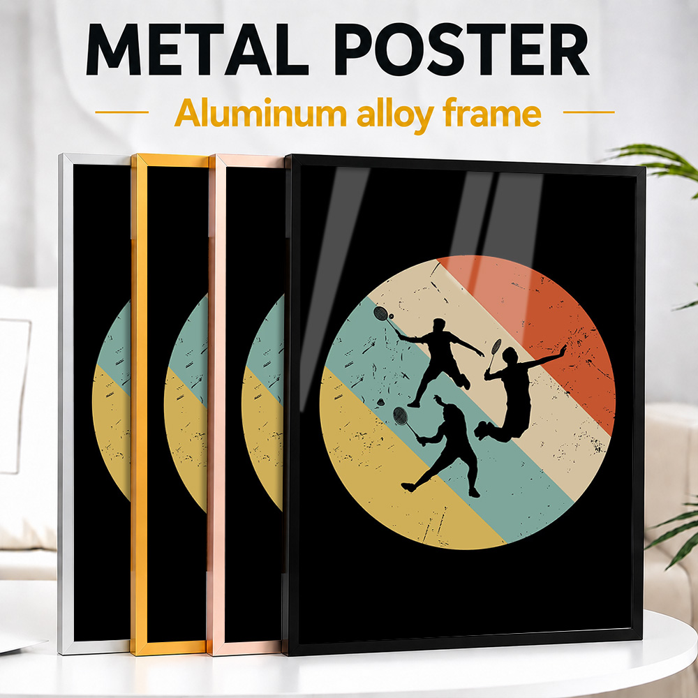 Badminton Player Retro Metal P - Badminton Photo recension och pris