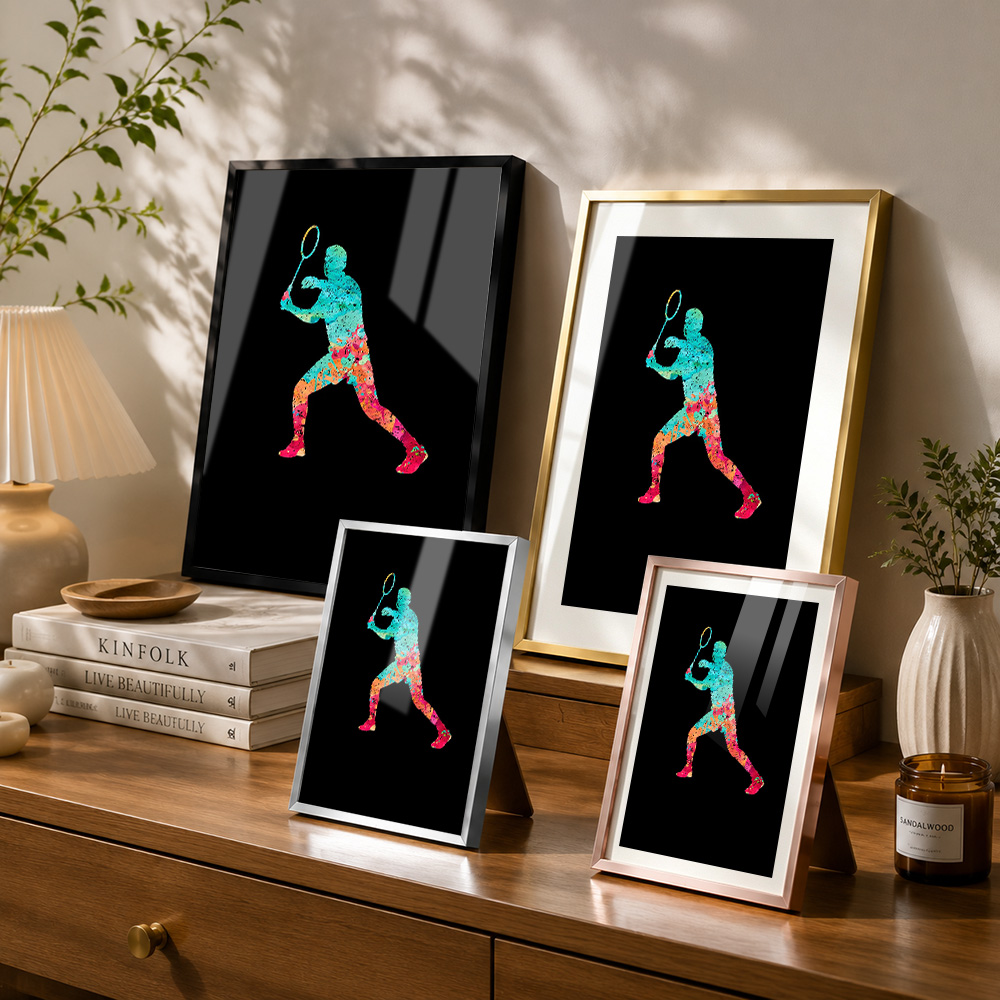Badminton Pop Color Framed Alu - Badminton Photo recension och pris