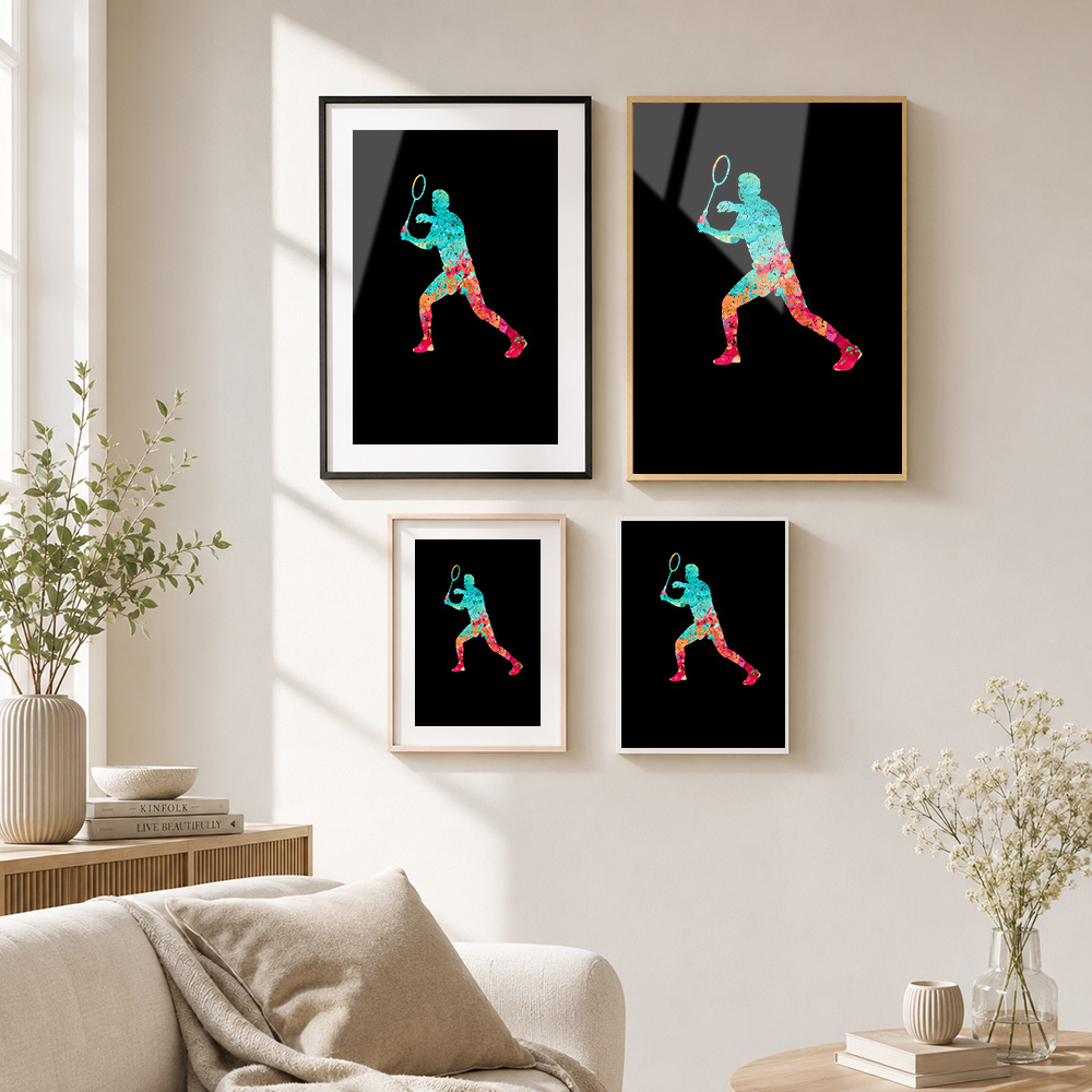 Badminton Pop Color Framed Alu - Badminton Photo recension och pris