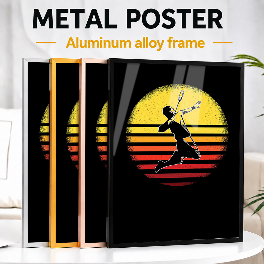 Badminton Player Vintage Metal - Badminton Photo recension och pris